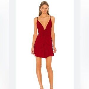 NBD Scarlet V-Neck Mini Dress